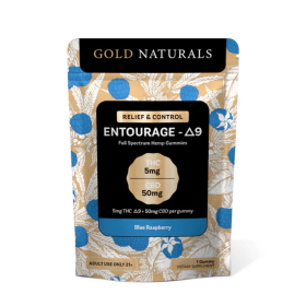 5 mg Entourage Δ9 Hemp Gummies – Utah Compliant, Full-Spectrum Calm & Relaxation (Flavor: Blue Raspberry, size: 1 PACK)