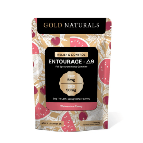 5 mg Entourage Δ9 Hemp Gummies – Utah Compliant, Full-Spectrum Calm & Relaxation (Flavor: Watermelon Cherry, size: 1 PACK)