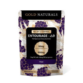 5 mg Entourage Δ9 Hemp Gummies – Utah Compliant, Full-Spectrum Calm & Relaxation (Flavor: Grape, size: 10 PACK)